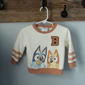 Bluey Bingo Sweat Shirt Size 12M Cream